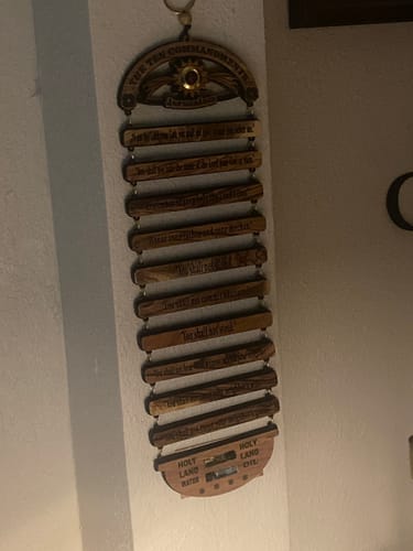 Customer photo review of NEW* Ten Commandments from the Holy Land Wall Hanging