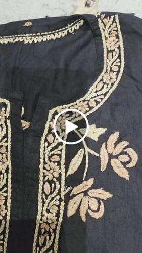 Customer video review of Gul Kashmiri Black & Rose Brown Modal Kurta Set