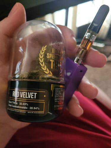 Customer photo review of Gold Spectrum THCA Flower - Top Quality Strain of the Month