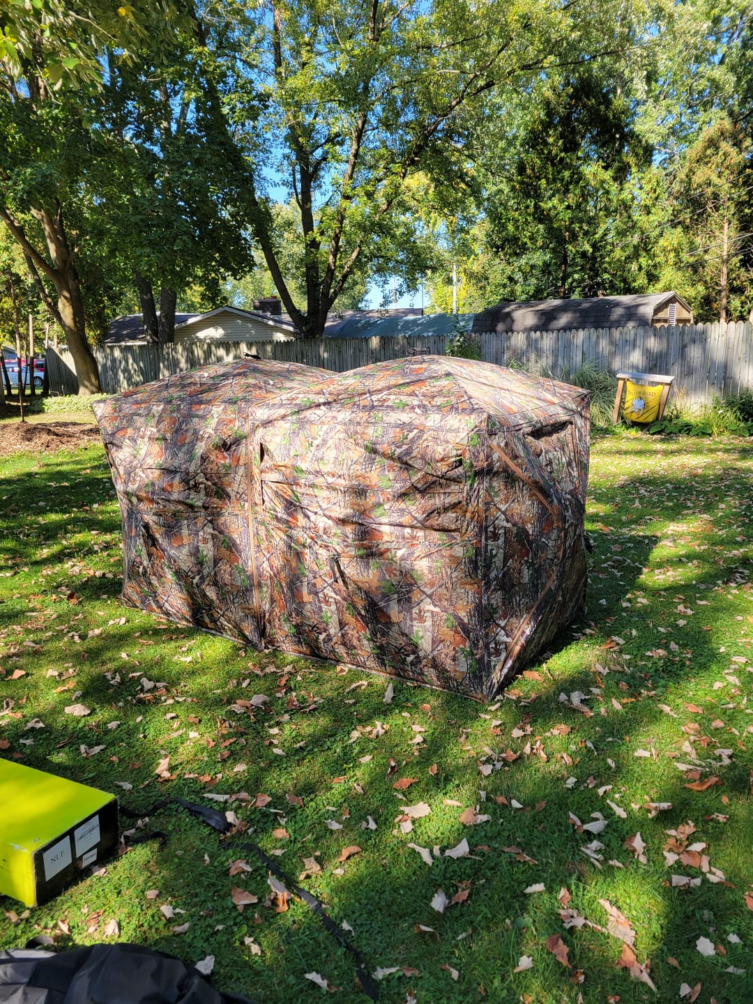 Customer photo review of Tidewe VisTrilogy See-Through Pop-Up Hunting Ground Blind for Deer, Turkey (4-6 Person)