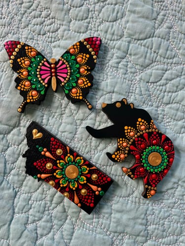 Customer photo review of Unfinished Wood Butterfly | Insect | Animal | Wildlife | Craft Cutout | up to 46" DIY