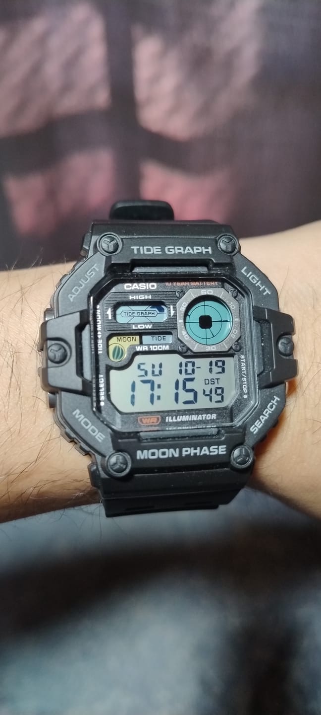 Customer photo review of Reloj Casio Vintage WS-1700H-1AV Tide Graph Moonphase