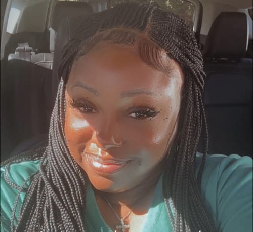 Customer photo review of Tribal Cornrow Wig "4 by 4 Closure Lace" (Ready to Ship)