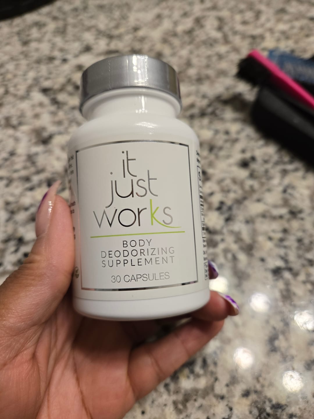 Customer photo review of Body Deodorizing Supplement by It Just Works