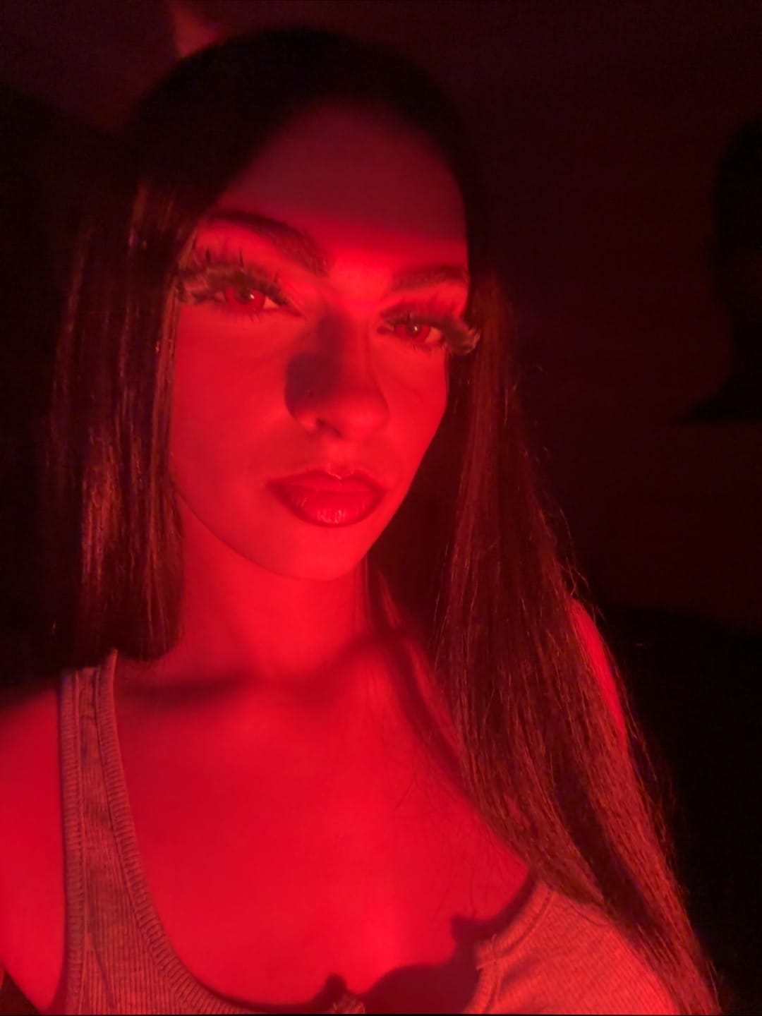 Customer photo review of Cosplay Lucifer's Eye Red Prescription Colored Contact Lenses