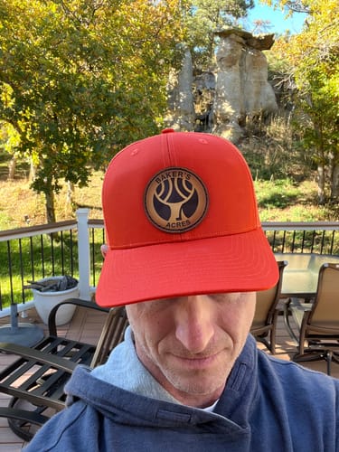 Customer photo review of Premium Custom Leather Patch Hats (Wholesale)