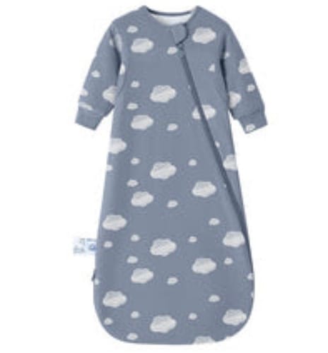 Customer photo review of All Season Long Sleeve Sleep Sack 1.0 TOG - Organic Cotton & Camel Wool - Blue Sky