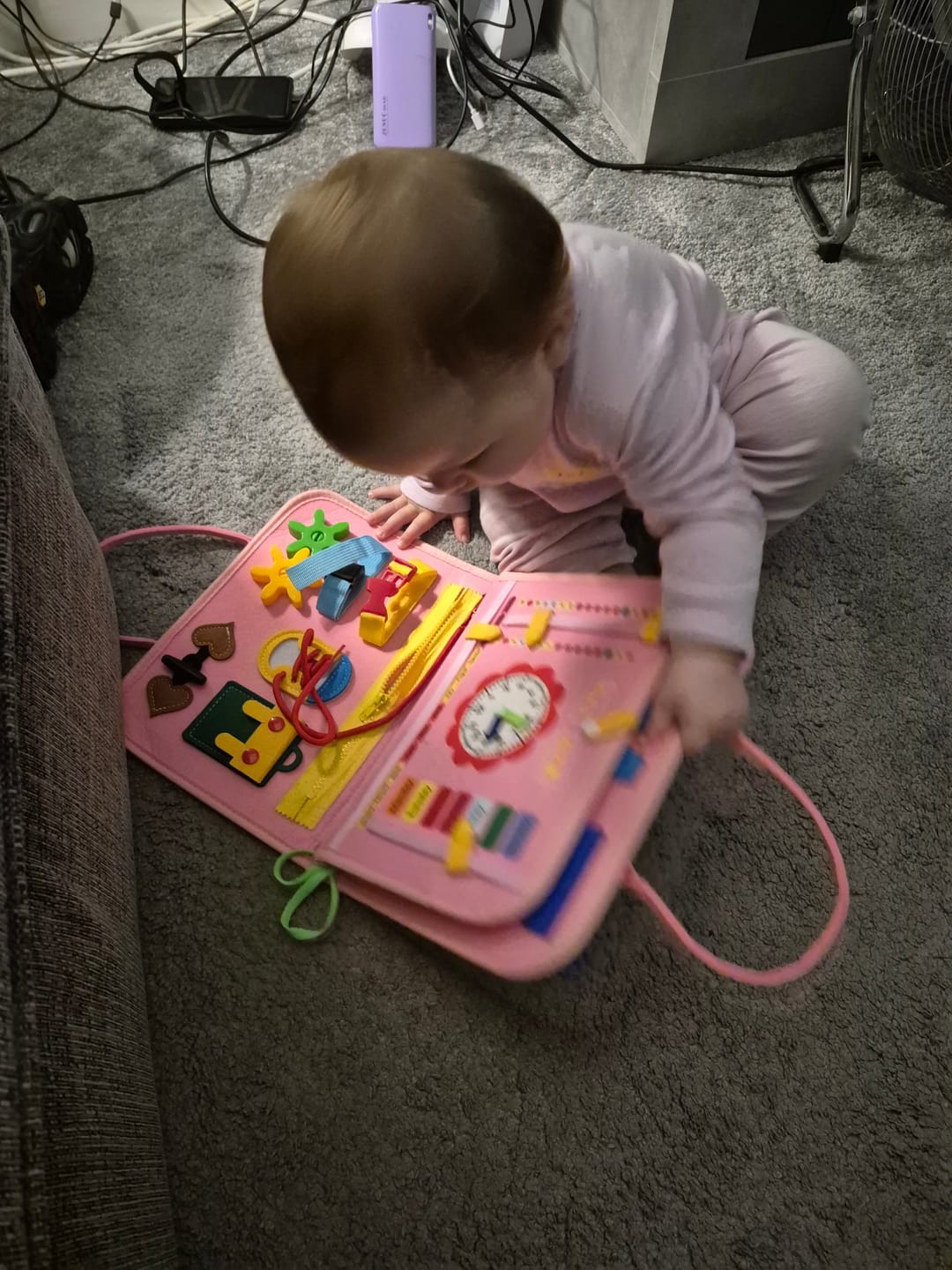 Customer photo review of BusyNest – Sensory Play Board for Little Learners