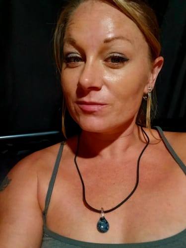 Customer photo review of Ghost Pendant with Cremation Ash