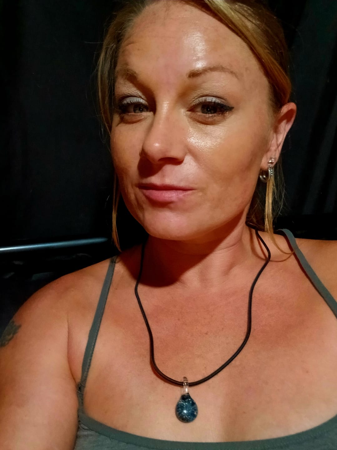 Customer photo review of Ghost Pendant with Infused Cremation Ashes