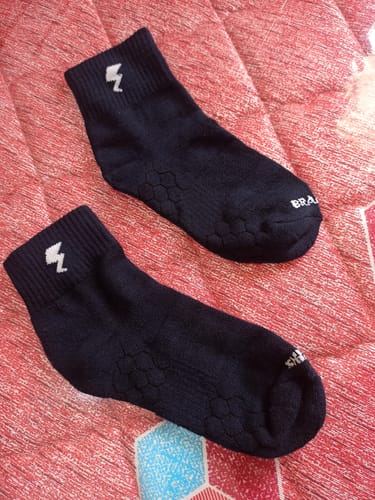 Customer photo review of 3 Pack - Brake/Shift - Moto Socks (Navy)