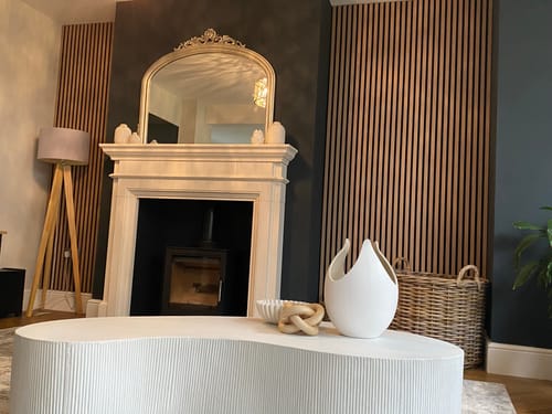 Customer photo review of Premium Acoustic Slatted Wall Panel (Multiple Colours)