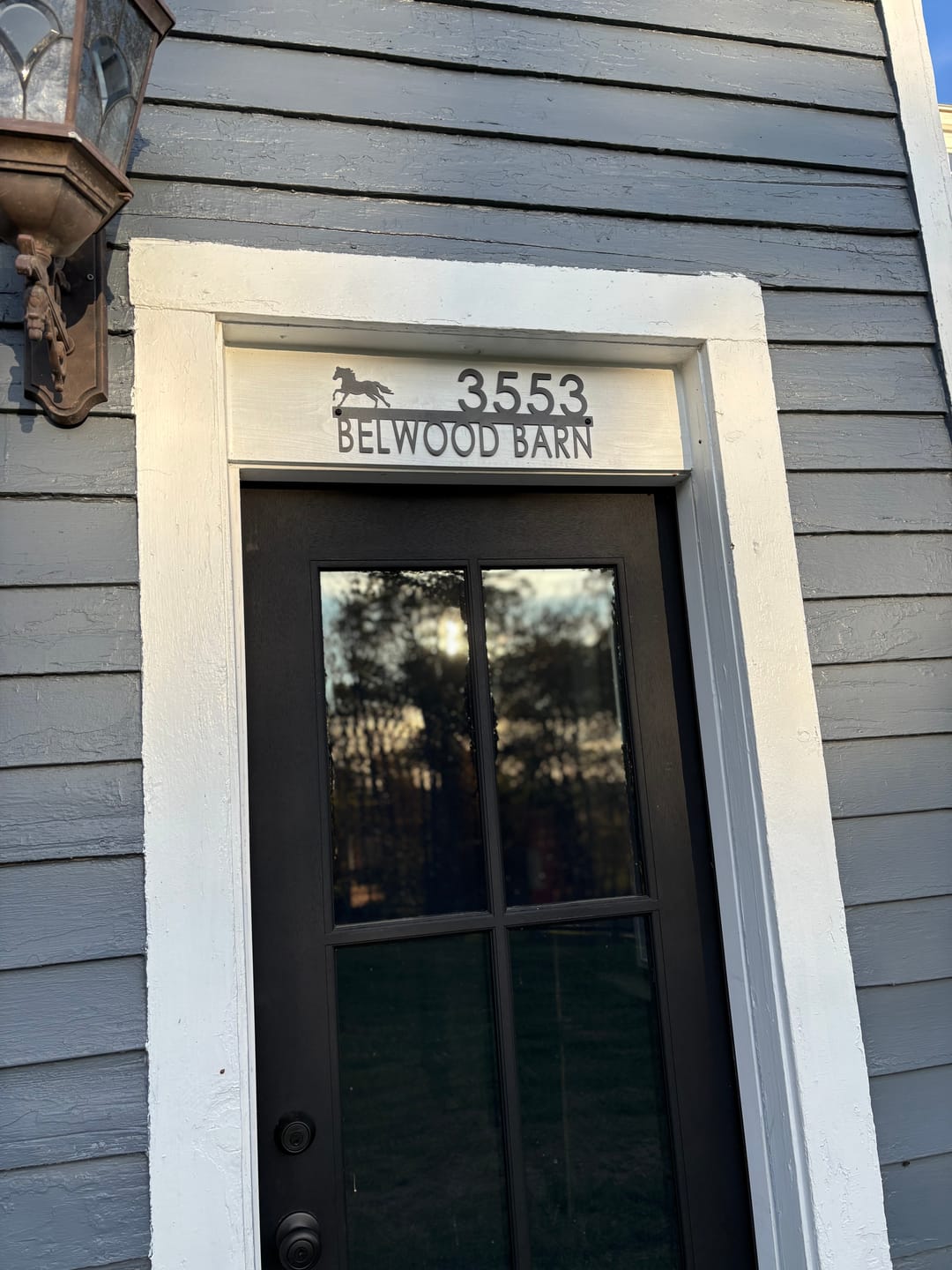 Customer photo review of Modern Outdoor House Numbers - 9 Styles - Personalized Address Signs for House