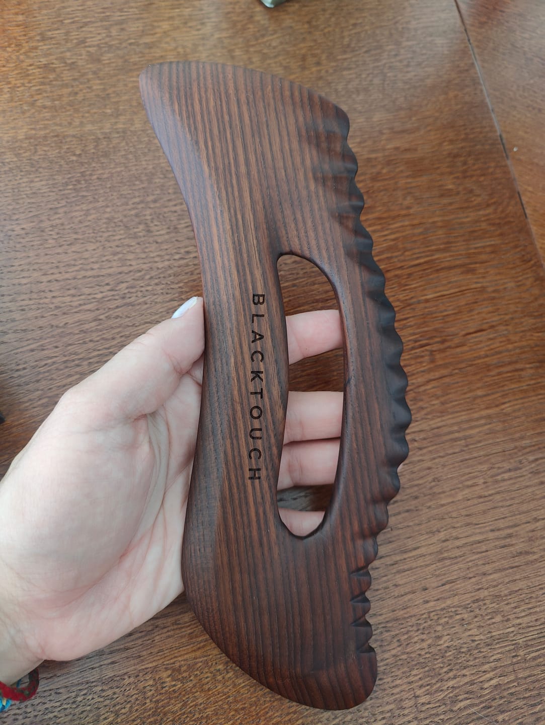 Customer photo review of Дерев’яний Шкребок Body Pro BLACK Для Масажу Тіла