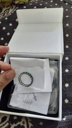 Customer photo review of Oval Full Eternity Silver Band