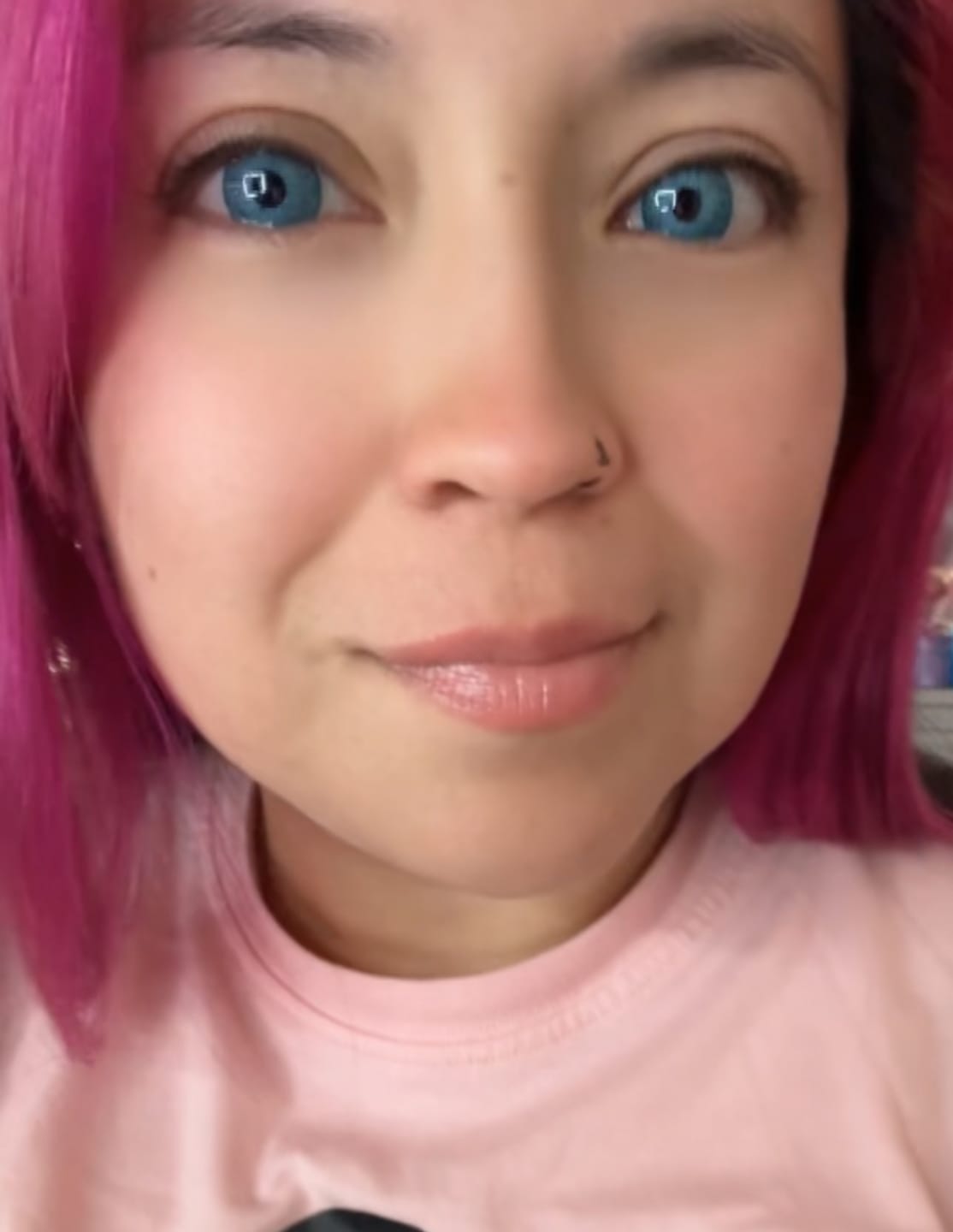 Customer photo review of New York Blue Prescription Colored Contact Lenses