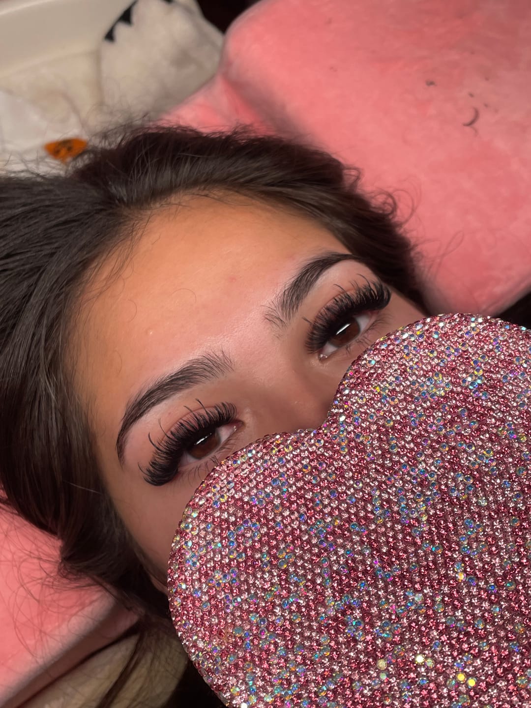 Customer photo review of Cashmere Fauxmink Lashes