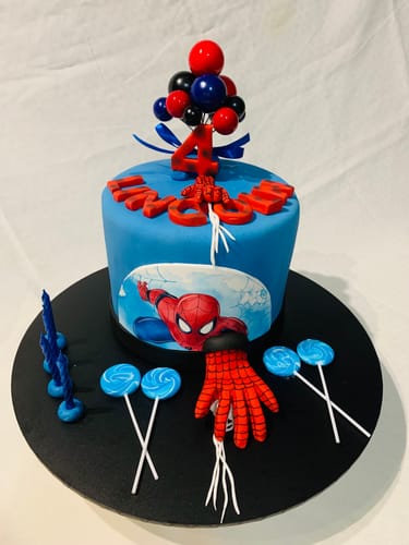 Customer photo review of Spiderman inspired- Edible Icing Toppers