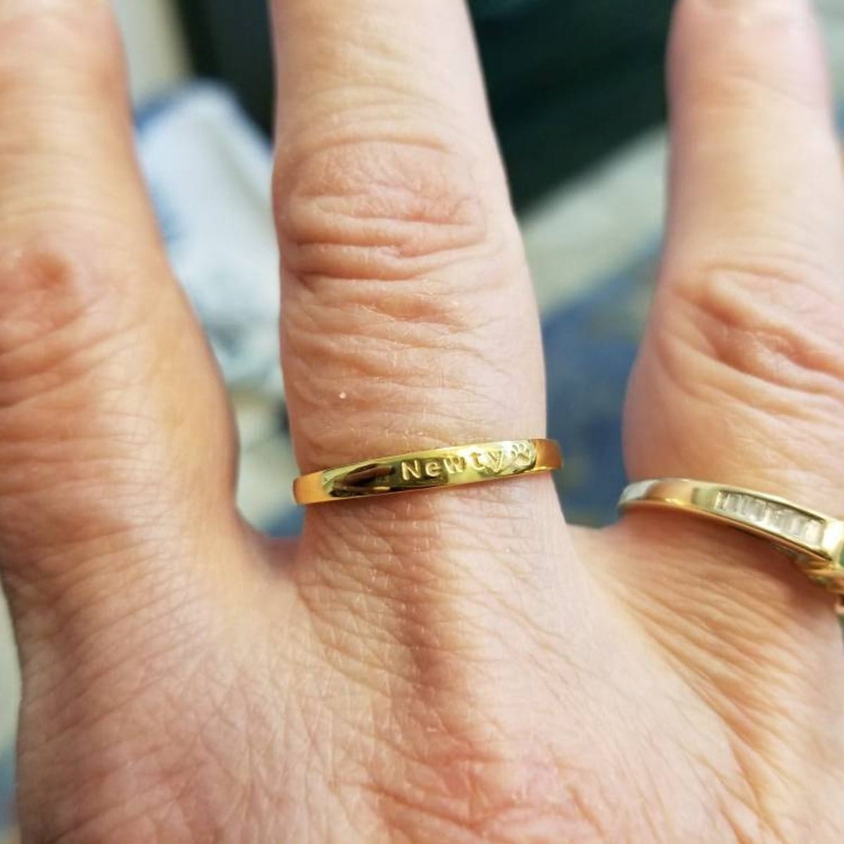 Customer photo review of Custom Pet Name Ring