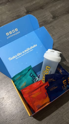 Customer photo review of 9 Loaded Protein Samples + Shaker Bottle