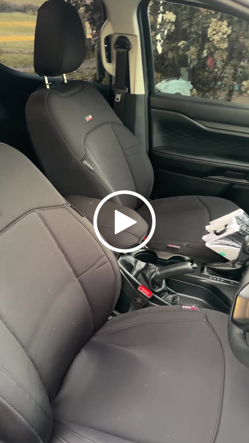 Customer video review of Sharkskin PLUS Neoprene Seat Covers for Ford RANGER NEXT-GEN XL / XLS