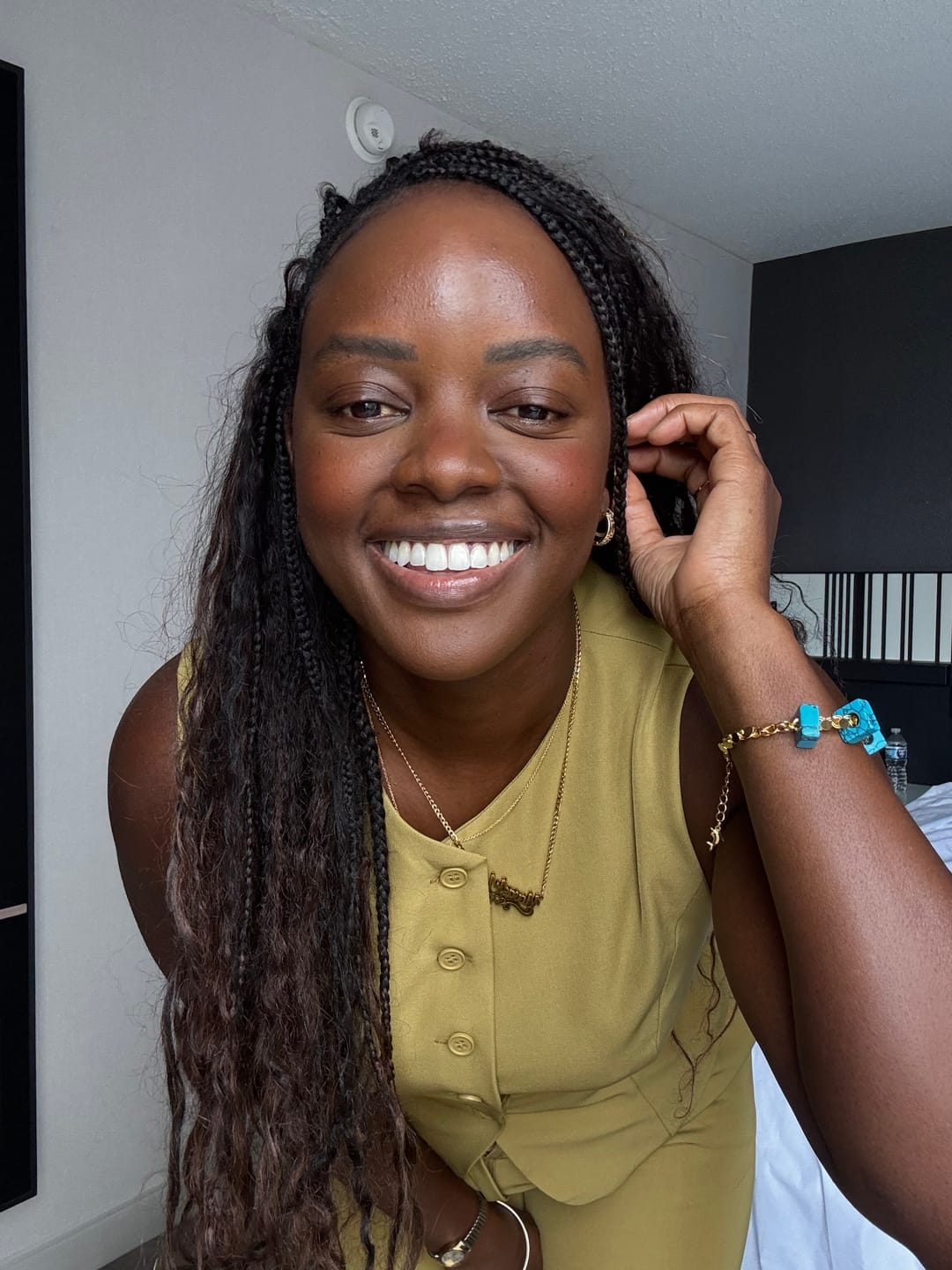 Customer photo review of Water Deep Wave Bulk Hair Extensions for Braiding