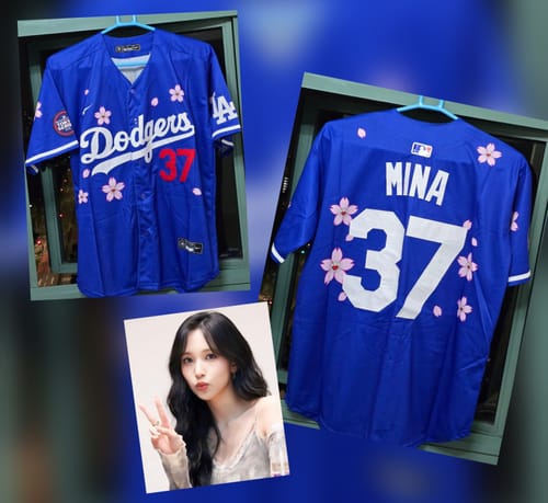Customer photo review of Twice LA Tokyo Series Baseball Jersey // Blue