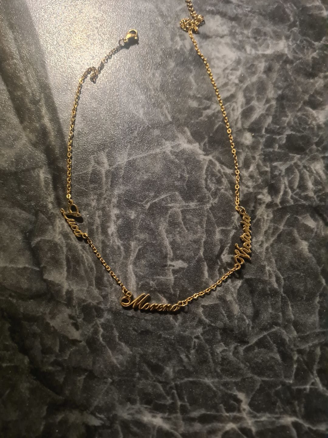 Customer photo review of Personalized Necklace with Multiple Names