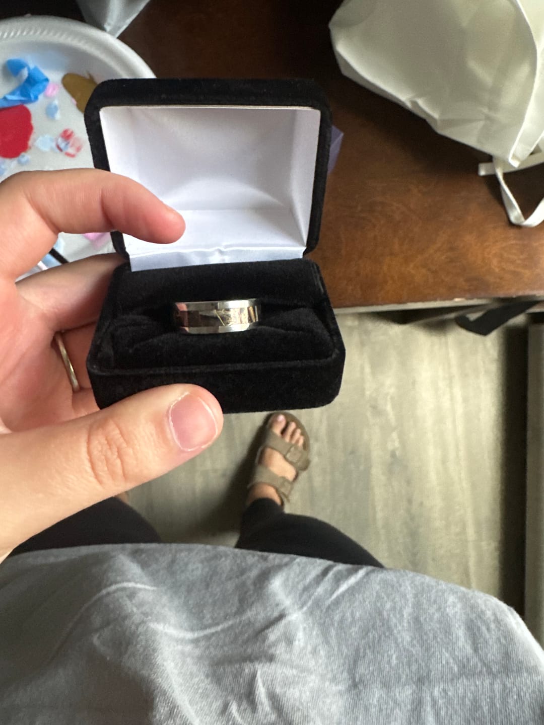 Customer photo review of Realtree Camo Max 5 Wedding Ring - 8mm Titanium