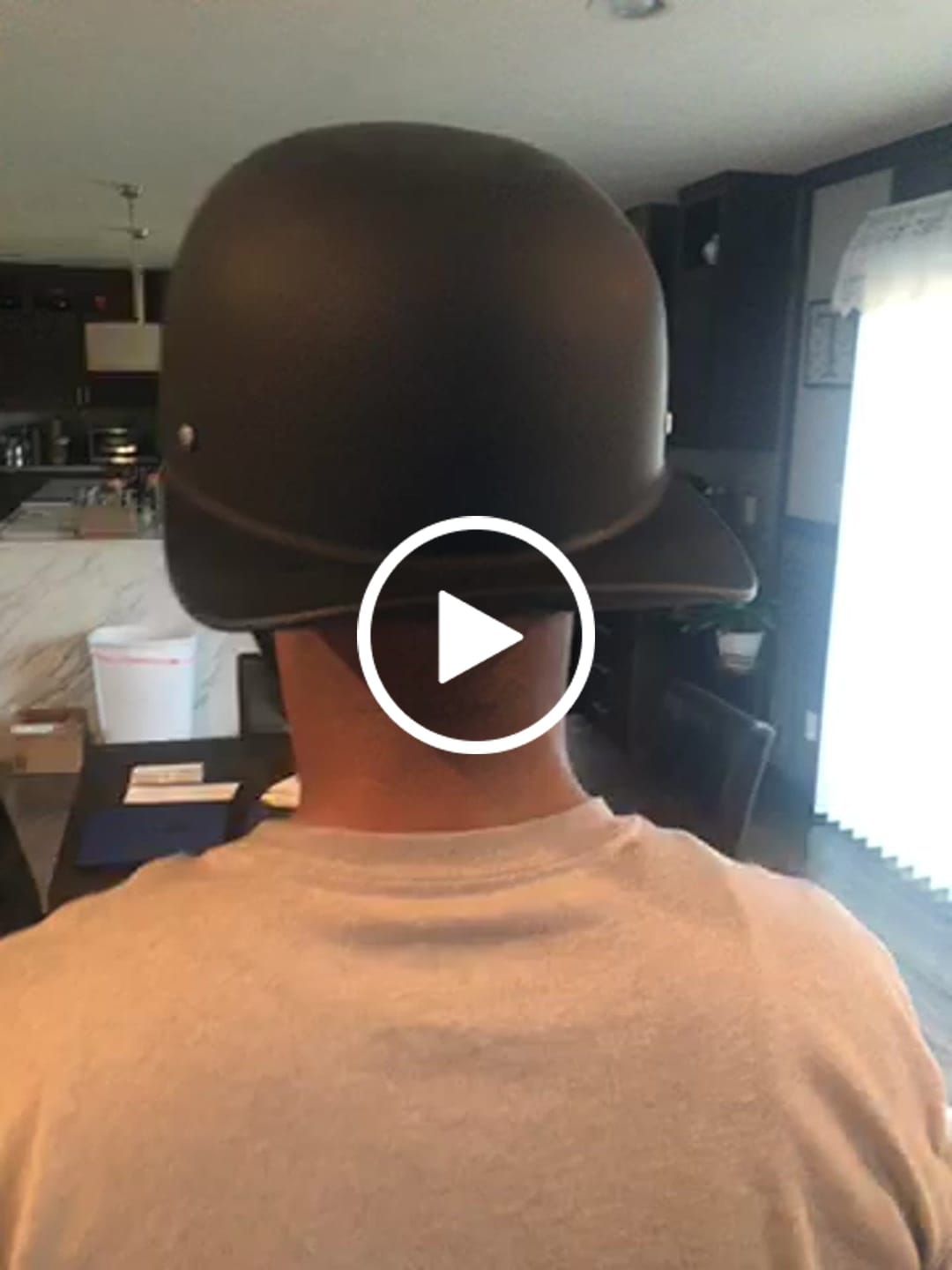 Customer video review of Baseball Cap DOT Motorcycle Helmet / Matte Black