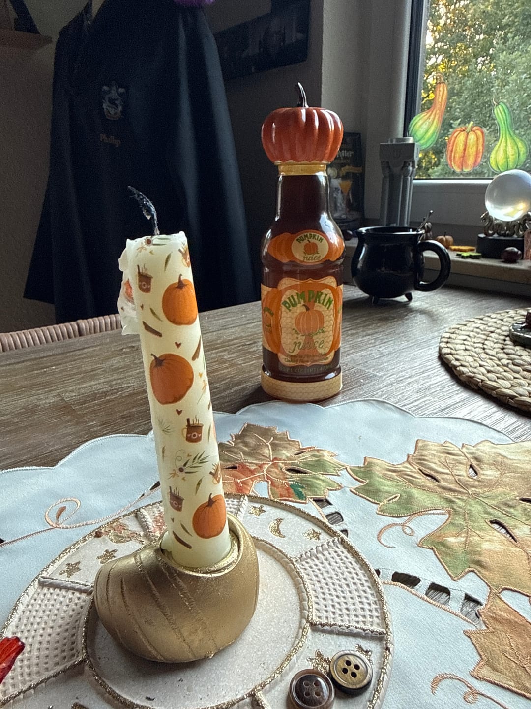 Customer photo review of Kürbis Kerzen Set – 3 Stabkerzen mit süßen Illustrationen