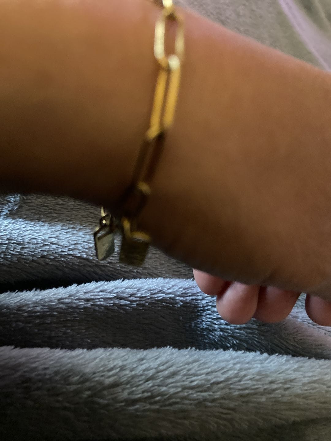 Customer photo review of Personalized Chain Link Bracelet