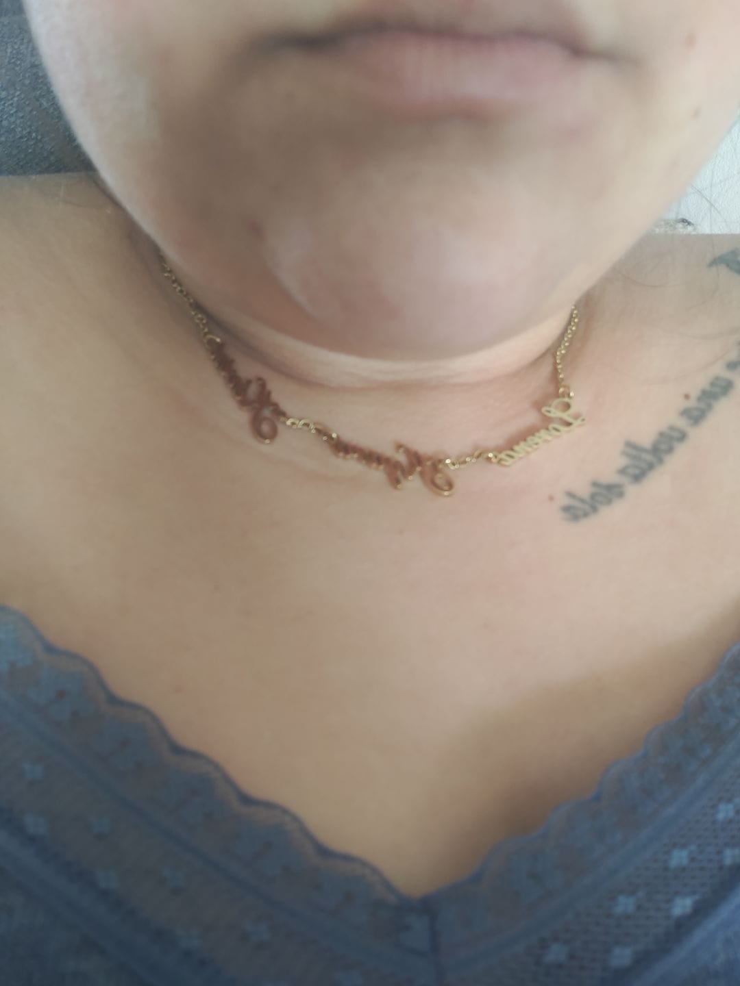 Customer photo review of Personalized Necklace with Multiple Names
