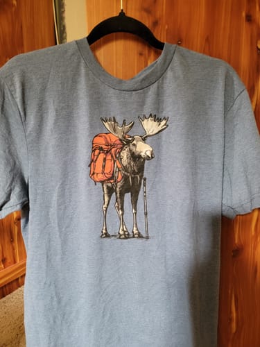 Customer photo review of Moose Backpacker T-Shirt