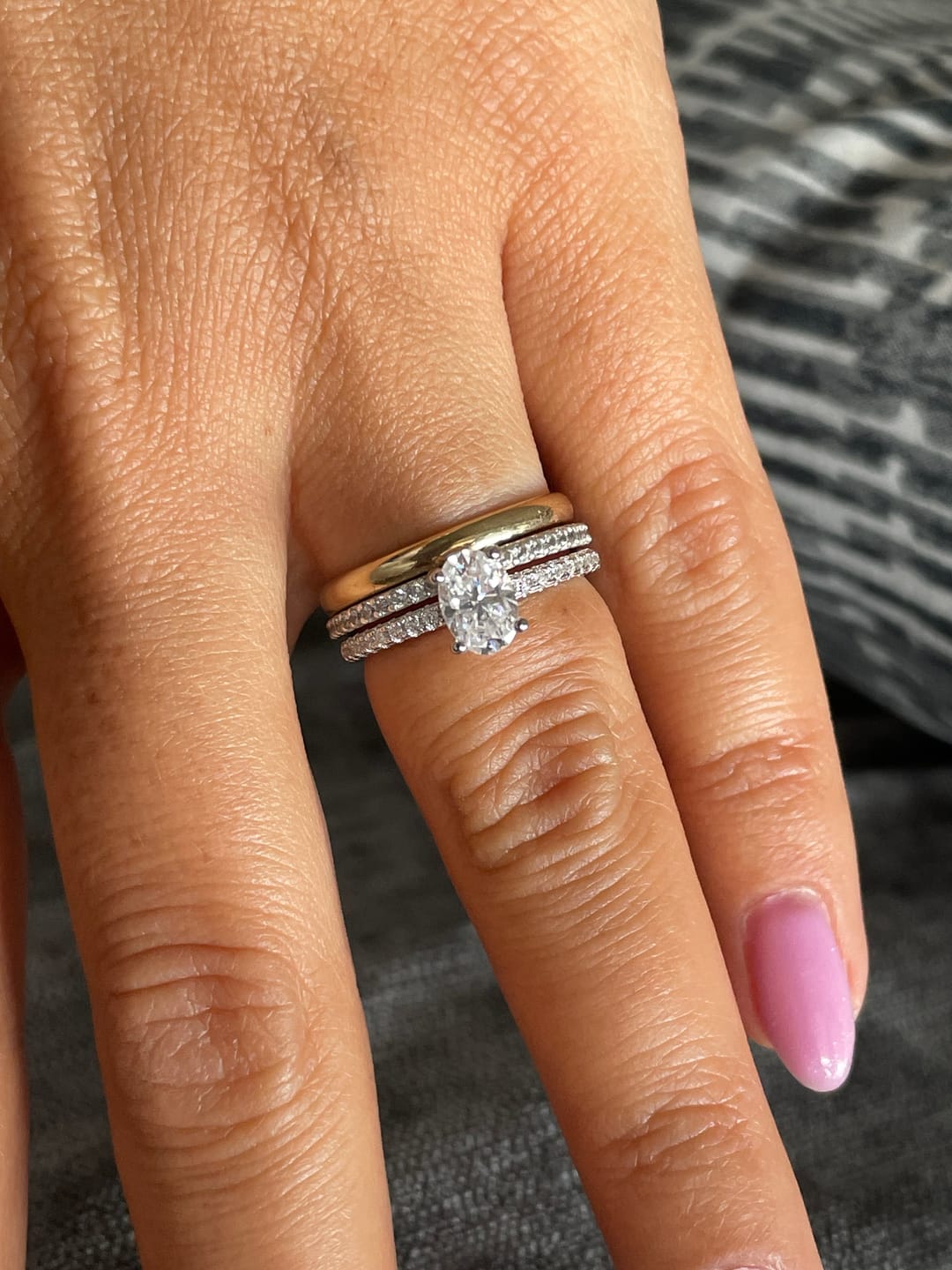 Customer photo review of Gold 2mm Full Glitz Ring