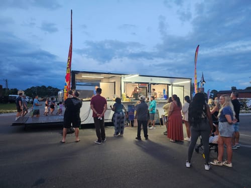 Customer photo review of Racing Trailer Pit Light – Dual 5 Foot Pole 20,000 Lumens