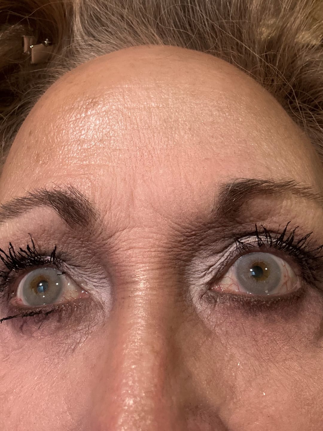 Customer photo review of FANTASY SNOW FLAKE Prescription Colored Contact Lenses