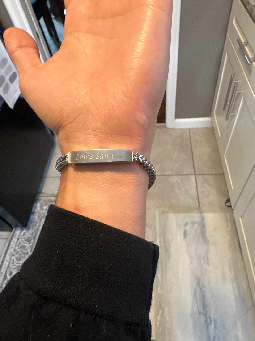 Customer photo review of Franco Link ID Urn Bracelet | 4MM