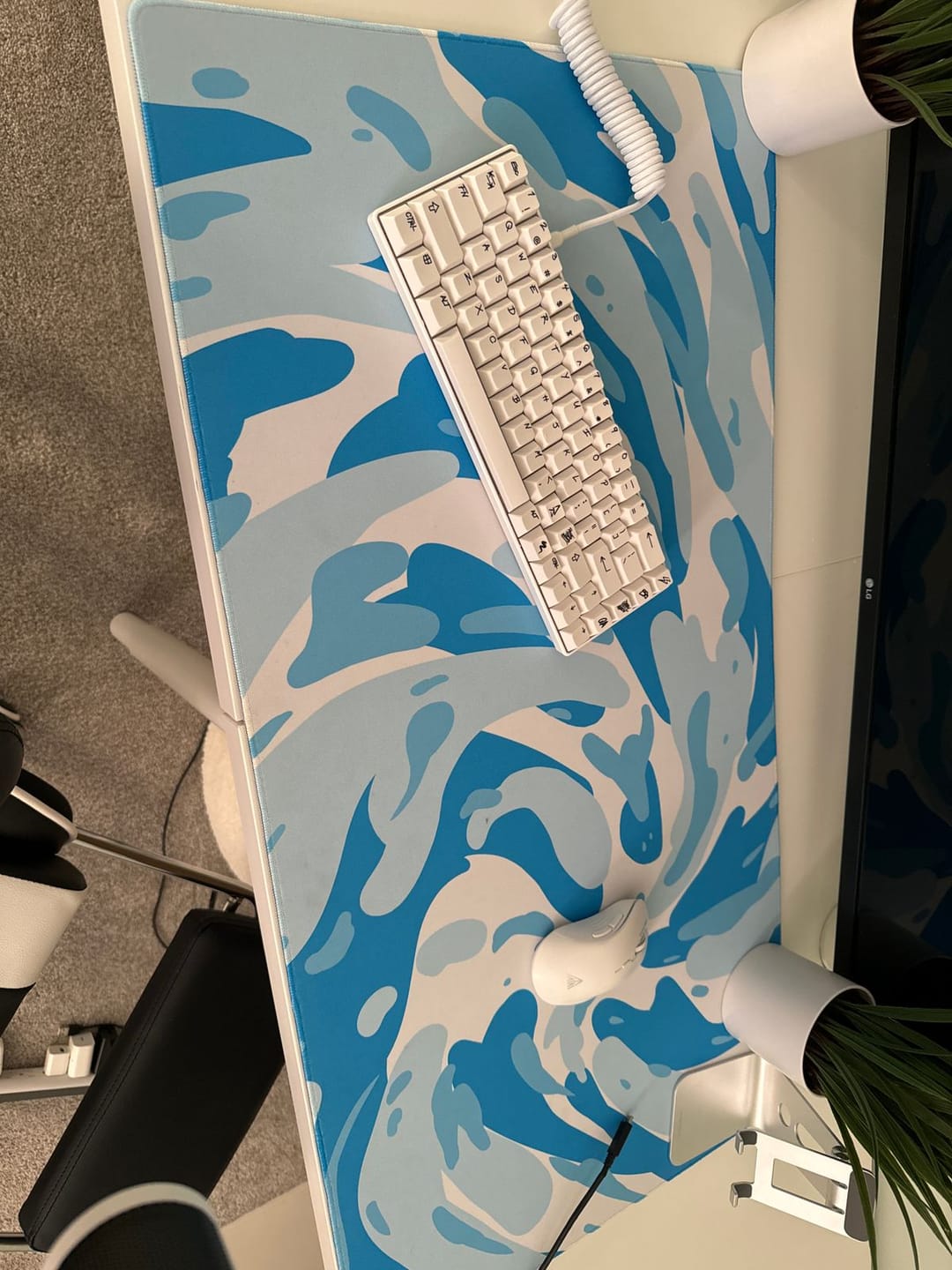 Customer photo review of Icy Cyan Swirl Mousepad