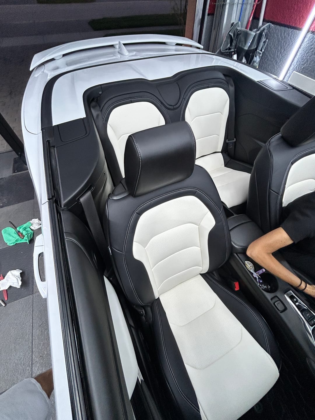 Customer photo review of 6th Gen Camaro Convertible Custom Leather Seat Covers