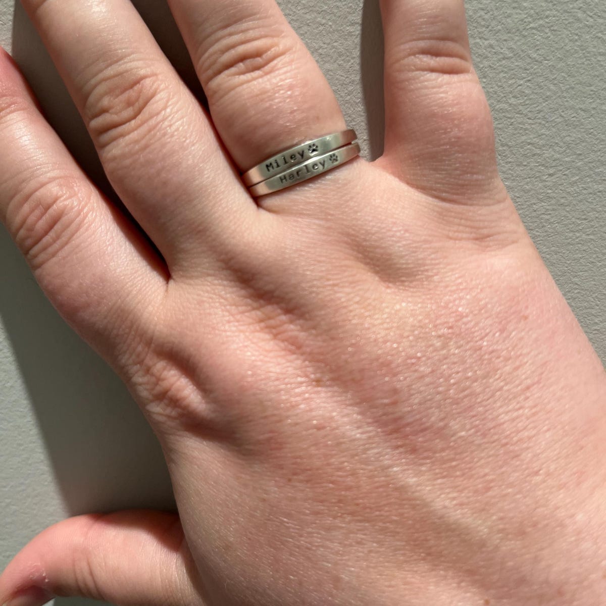 Customer photo review of Custom Pet Name Ring