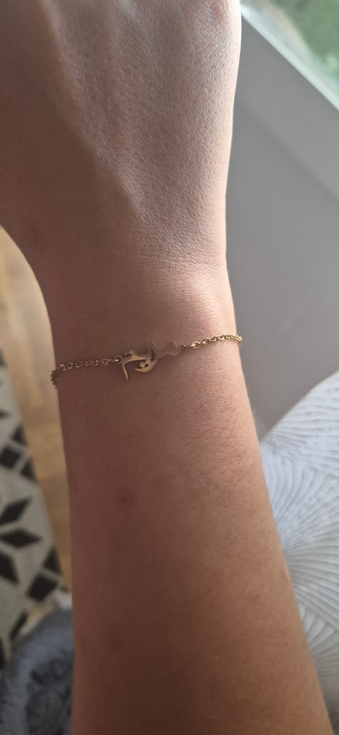Customer photo review of Personalized Arabic Name Bracelet