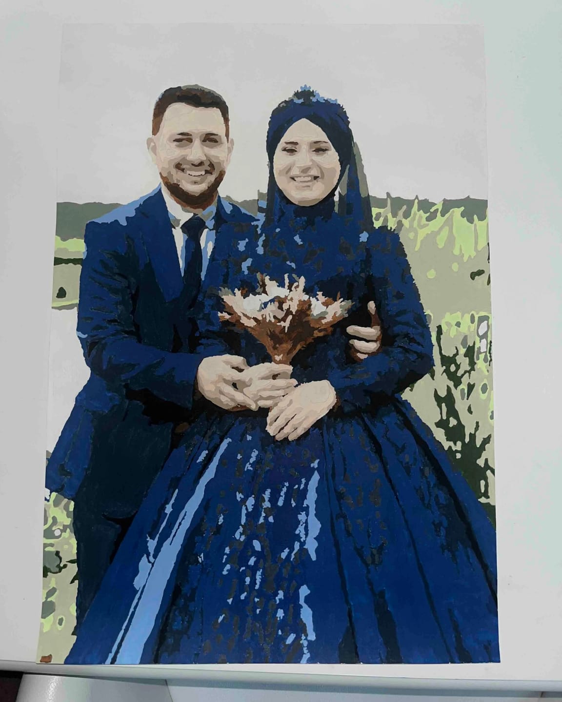Customer photo review of Kişiye Özel Tuval Sayılarla Boyama Seti (Tuvalde Gerili)