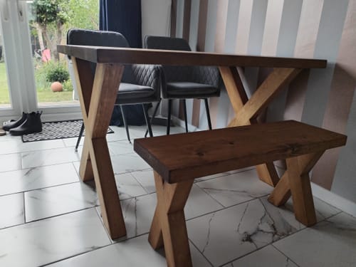 Customer photo review of Marlow Solid Wood Dining TableI