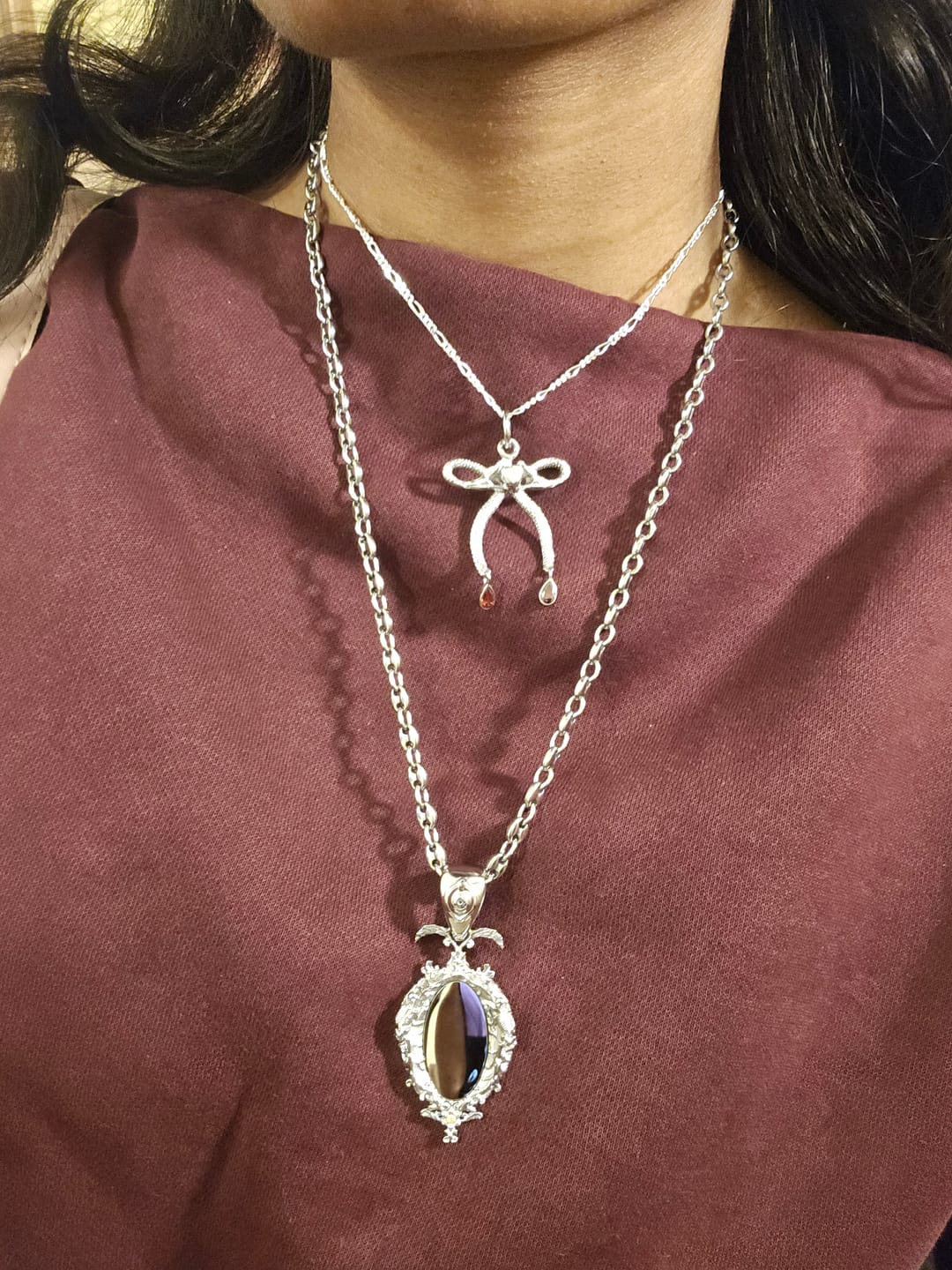 Customer photo review of 2.3MM STERLING SILVER FIGARO CHAIN