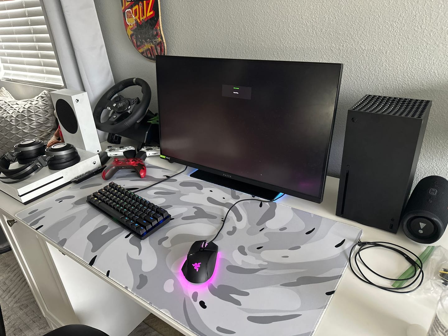 Customer photo review of Snow Swirl Mousepad