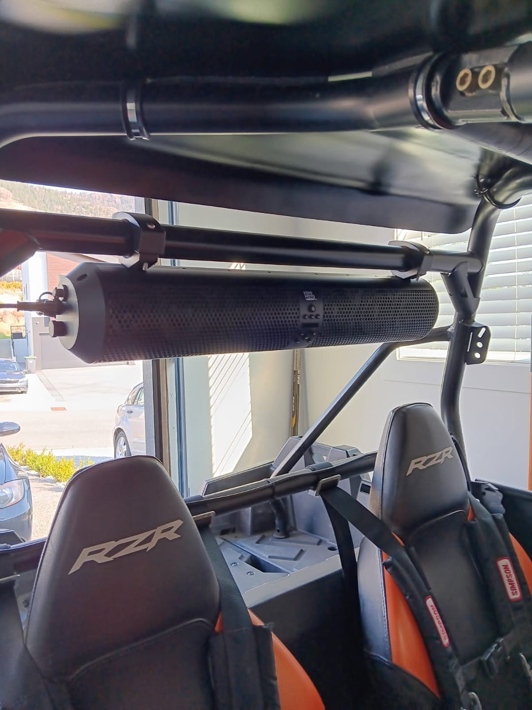 Customer photo review of 6 Speaker UTV Bluetooth Sound Bar for 1.56"-2.25" Roll Bar
