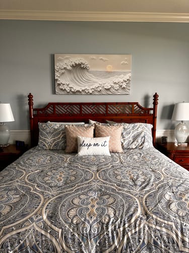 Customer photo review of Ocean Waves Abstract Wall Art