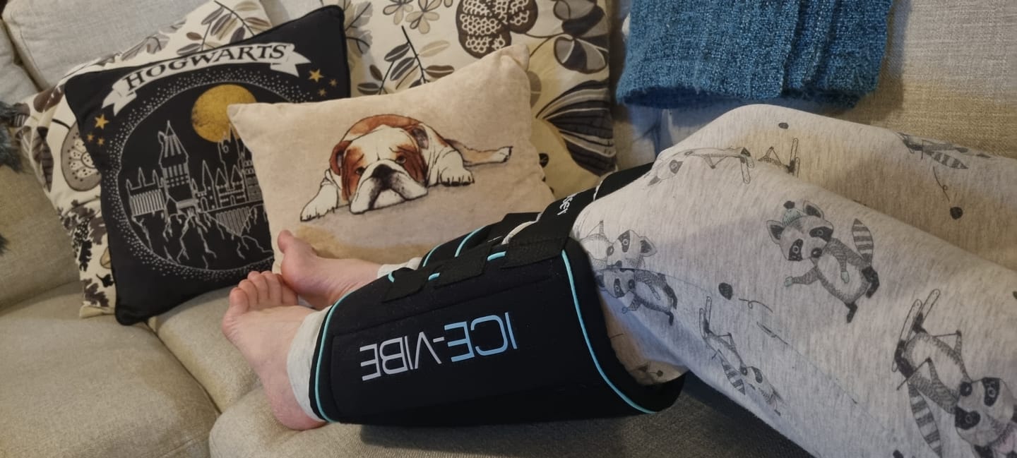 Customer photo review of Ice-Vibe Leg Wraps - New