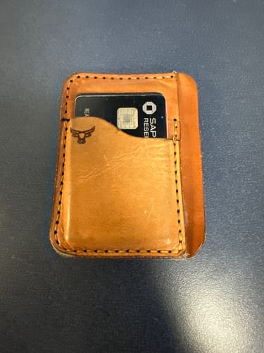 Customer photo review of Mansfield Minimalist Wallet